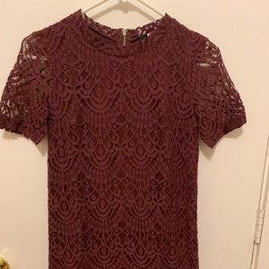 NWT Purple Lace Fitted Dress